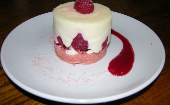 Cheesecake en rose et blanc