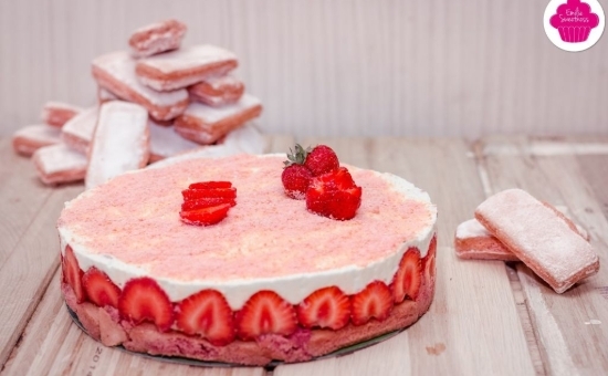 Tiramisu aux fraises et Biscuits Roses de Reims - version grand format