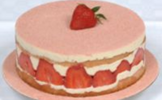 Fraisier aux Biscuits Roses Fossier