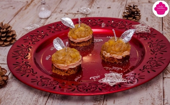 Tatins de foie gras aux pommes avec pain d'épices