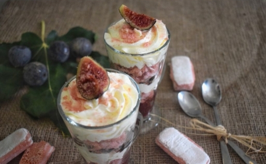 Trifle figues Biscuits Roses