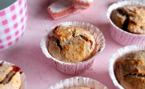 Muffins au Biscuit Rose