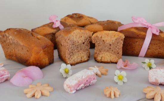 Cakes aux Biscuit Rose, citron et framboise 